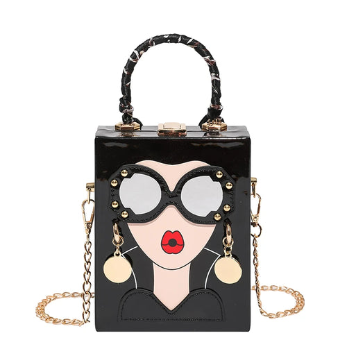 Factory Hot Selling New Design Mirror Shoulder Bag Girls Pattern Decoration Evening Bag Handbag for Womens