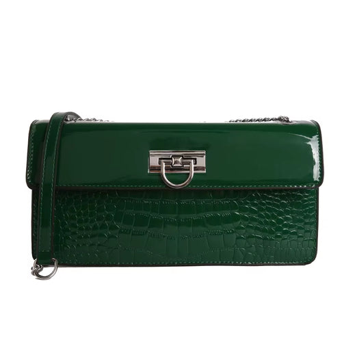 Factory Hot Selling Crocodile Patterned Womens Shoulder Bag High Quality Painted Pu Leather Ladies Crossbody Bag