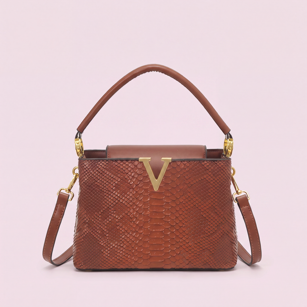 Elena-Brown handbag by Nevuxy