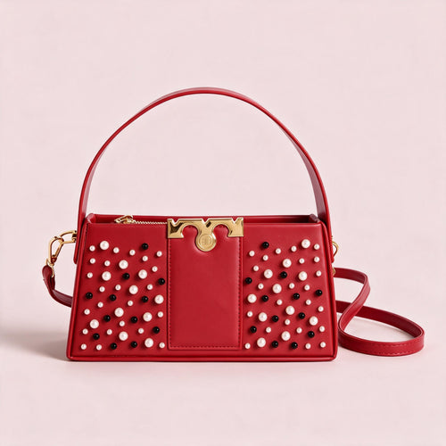 Elise-Red handbag by Nevuxy