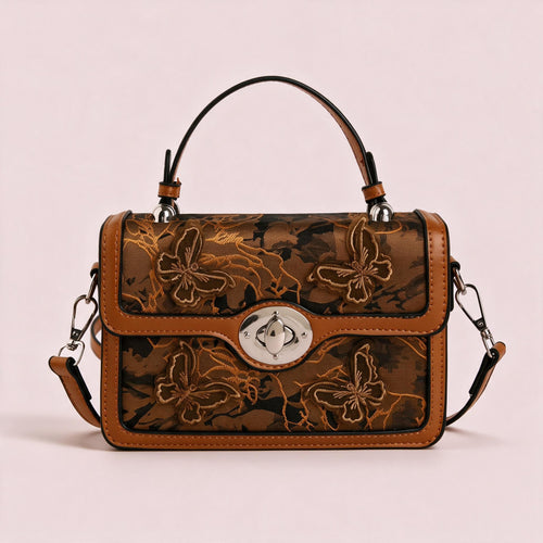 Hazel-Brown handbag by Nevuxy