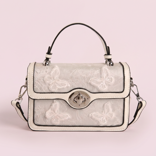 Hazel-White handbag by Nevuxy