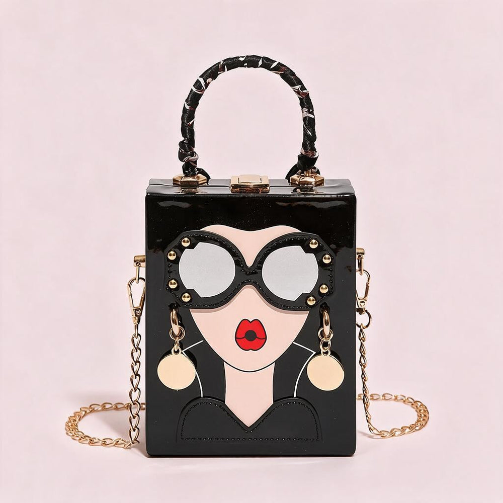 Ruby-Black handbag by Nevuxy