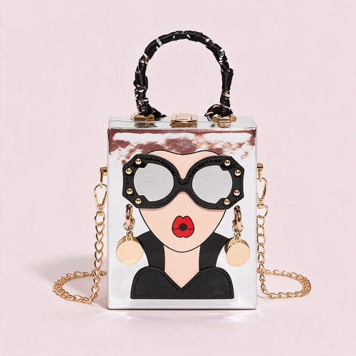 Ruby-Silver handbag by Nevuxy