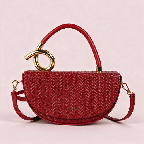 Sofia-Red handbag by Nevuxy
