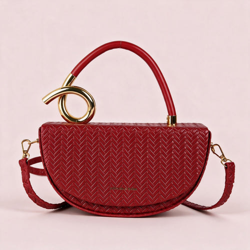 Sofia-Red handbag by Nevuxy